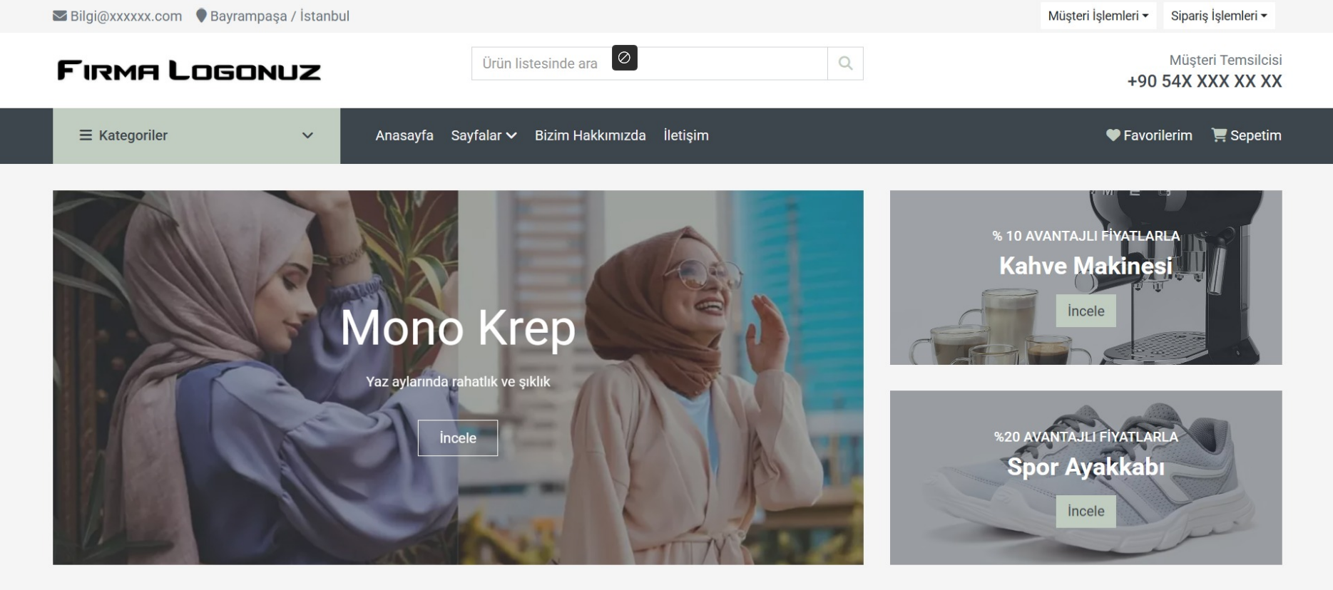 Yonca E-Ticaret Teması