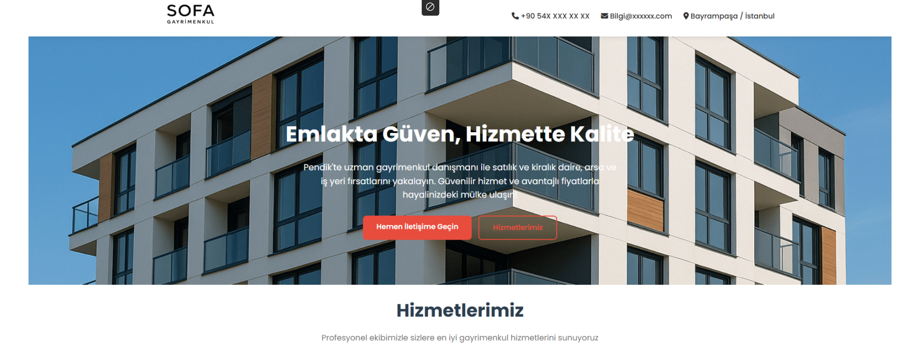 Sofa Gayrimenkul Teması