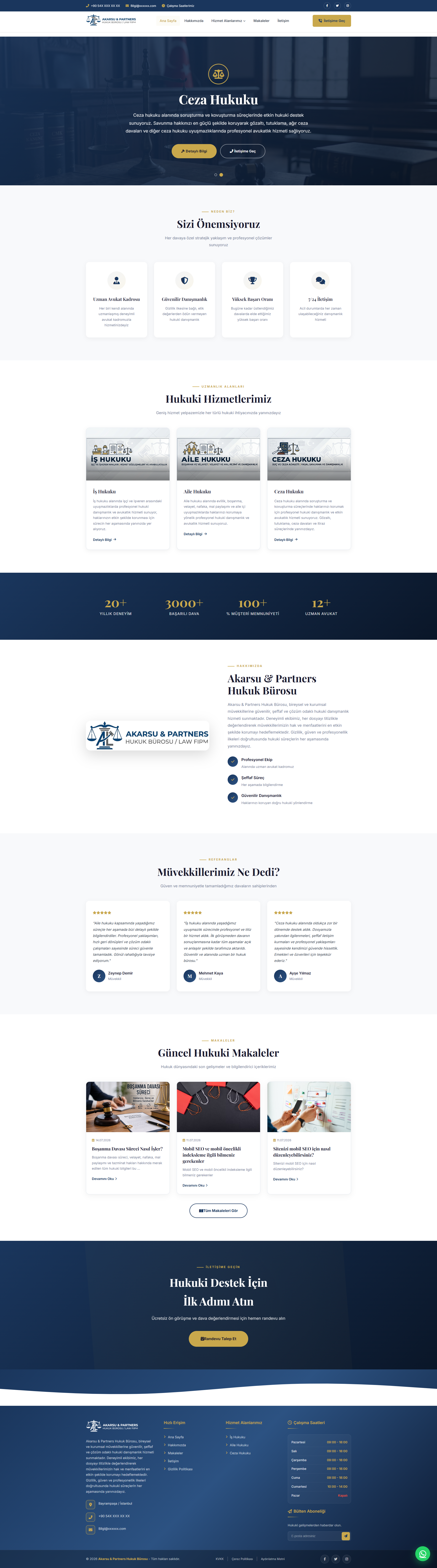 Avukatlık Web Sitesi #V1